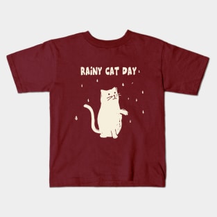 Rainy Cat, Need Milk Logo Design Kids T-Shirt